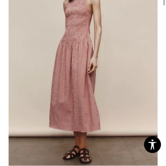 Zara | Dresses | Zara Gingham Midi Dress | Poshmark